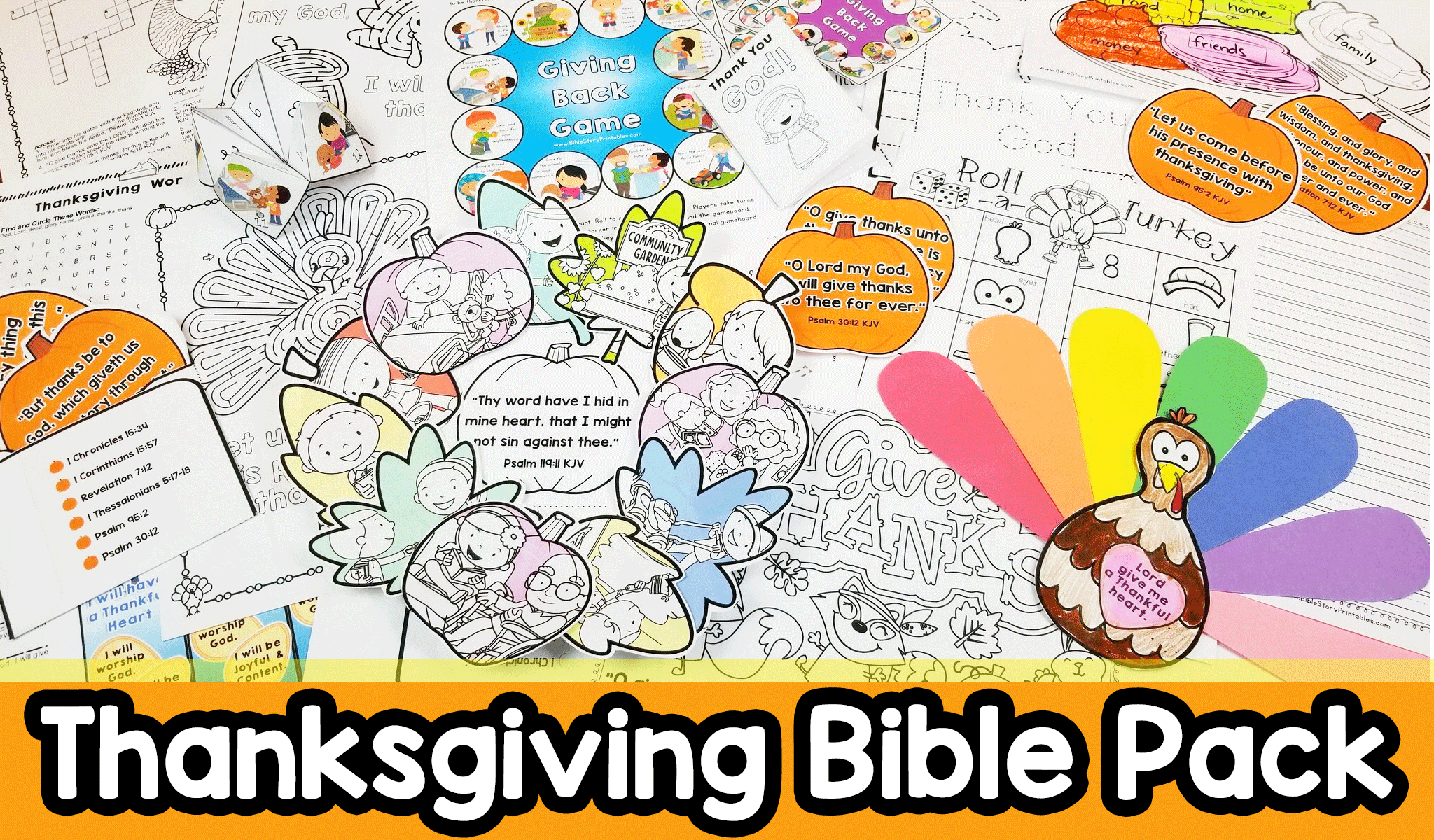 thanksgiving bible printables & crafts - christian preschool